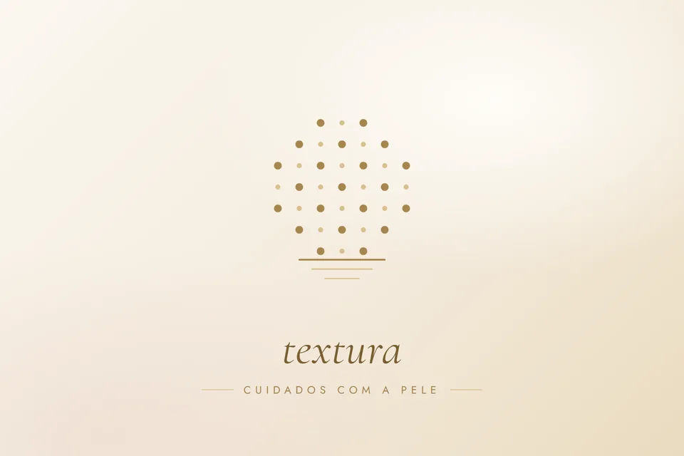 Ilustração em traço dourado com a palavra textura, capa do artigo Microagulhamento ou peeling: qual a diferença e quando escolher cada um