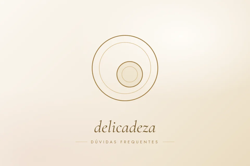 Ilustração em traço dourado com a palavra delicadeza, capa do artigo Grávida ou amamentando pode fazer procedimentos estéticos?